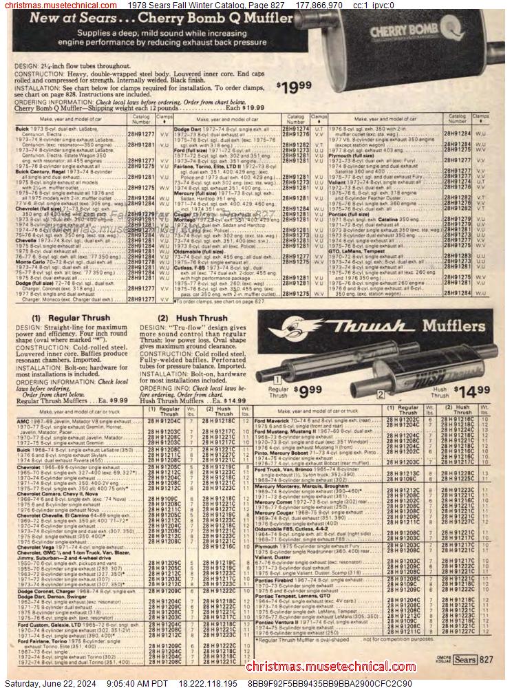 1978 Sears Fall Winter Catalog, Page 827