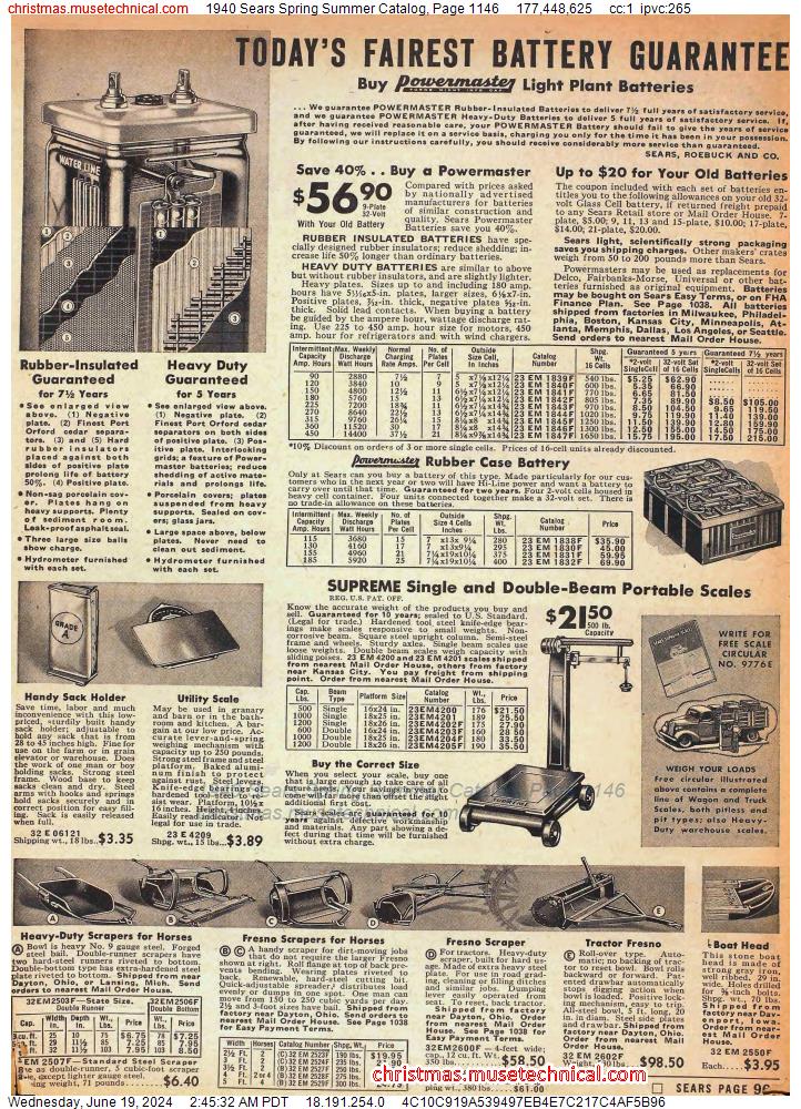 1940 Sears Spring Summer Catalog, Page 1146