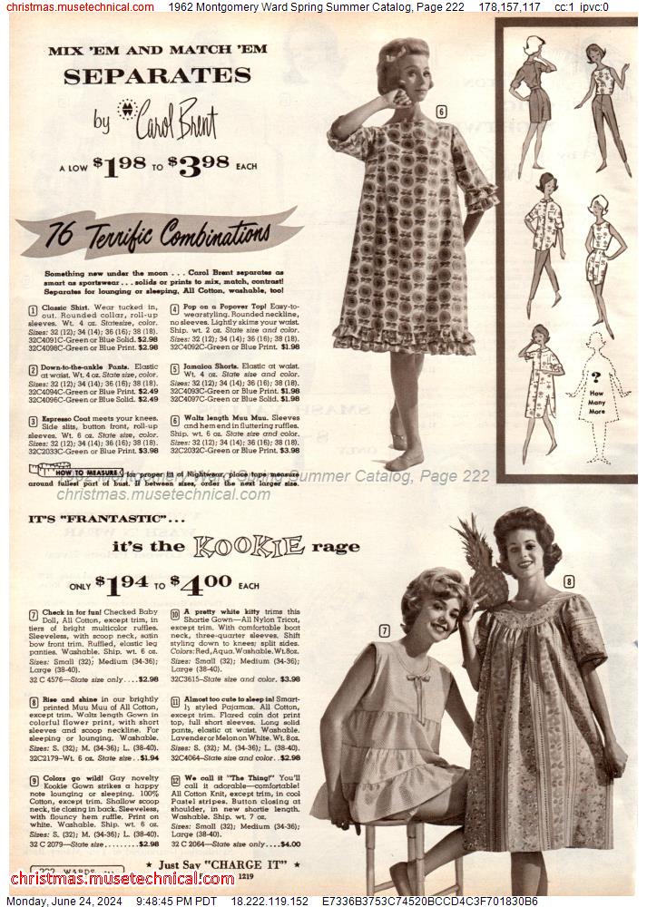 1962 Montgomery Ward Spring Summer Catalog, Page 222