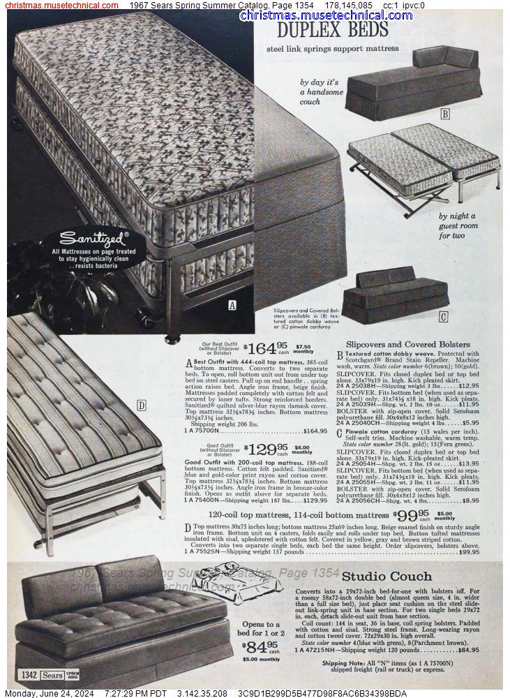 1967 Sears Spring Summer Catalog, Page 1354
