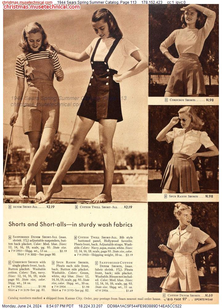 1944 Sears Spring Summer Catalog, Page 113
