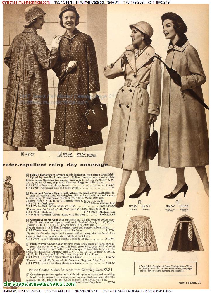 1957 Sears Fall Winter Catalog, Page 31