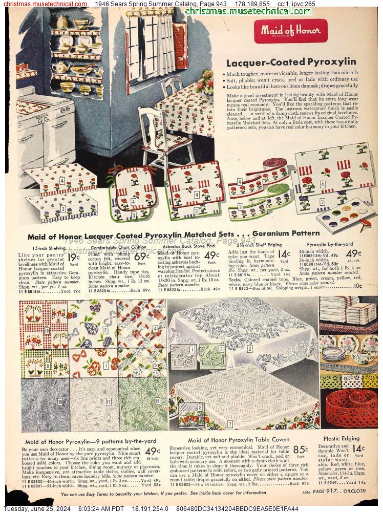 1946 Sears Spring Summer Catalog, Page 943