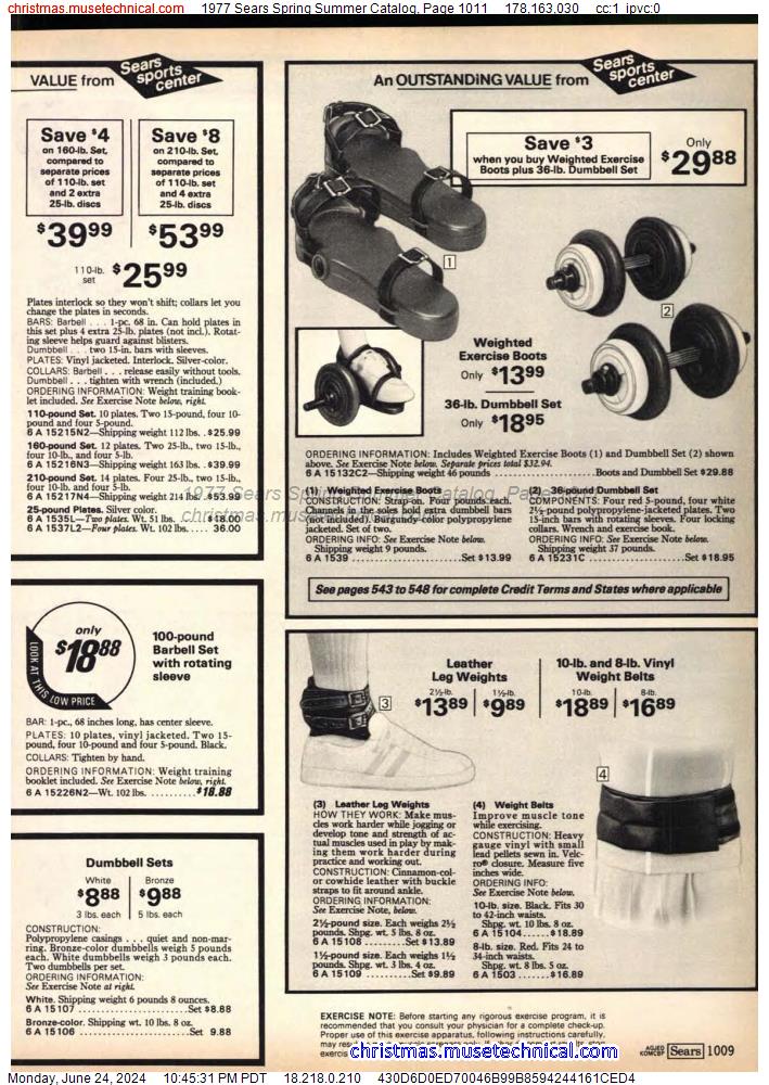 1977 Sears Spring Summer Catalog, Page 1011
