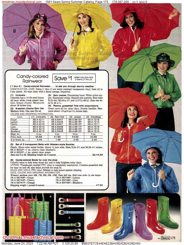 1981 Sears Spring Summer Catalog, Page 175