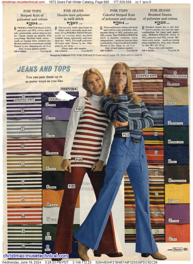 1972 Sears Fall Winter Catalog, Page 685