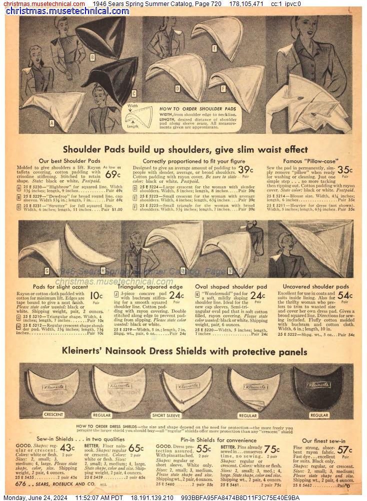 1946 Sears Spring Summer Catalog, Page 720