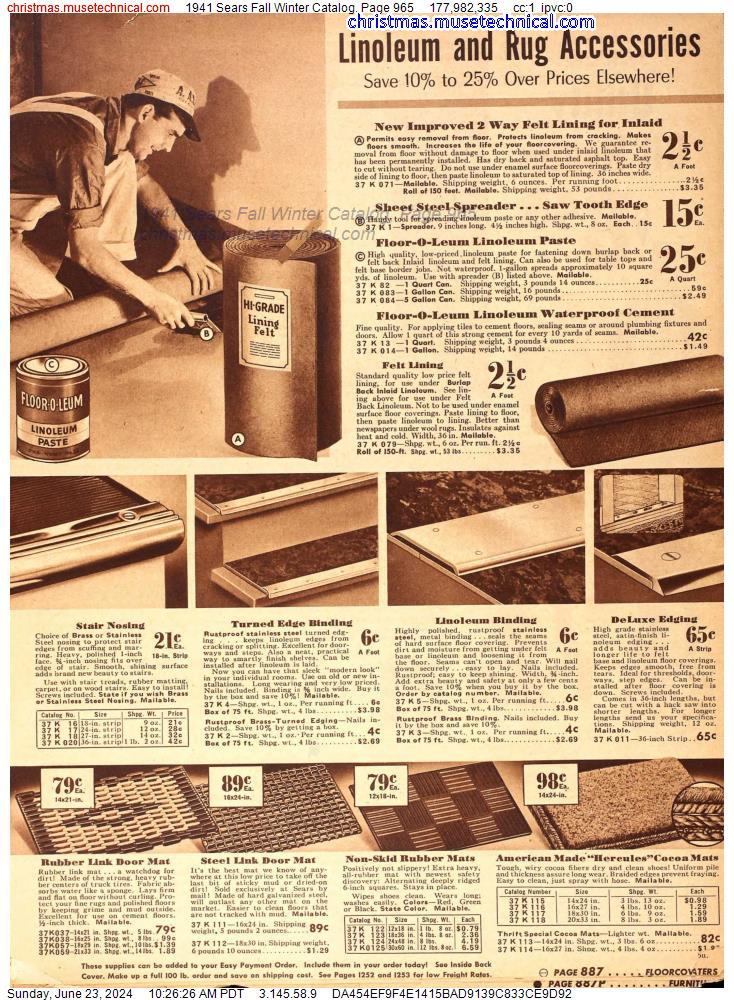 1941 Sears Fall Winter Catalog, Page 965