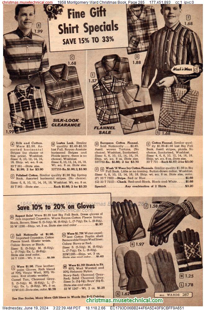 1958 Montgomery Ward Christmas Book, Page 285