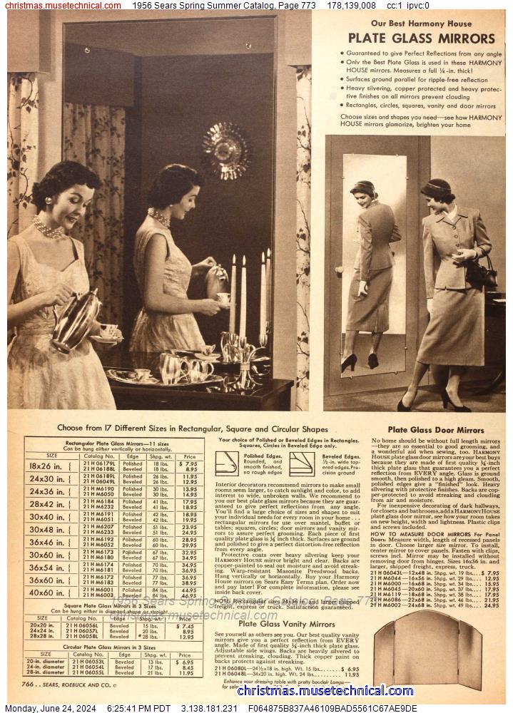 1956 Sears Spring Summer Catalog, Page 773