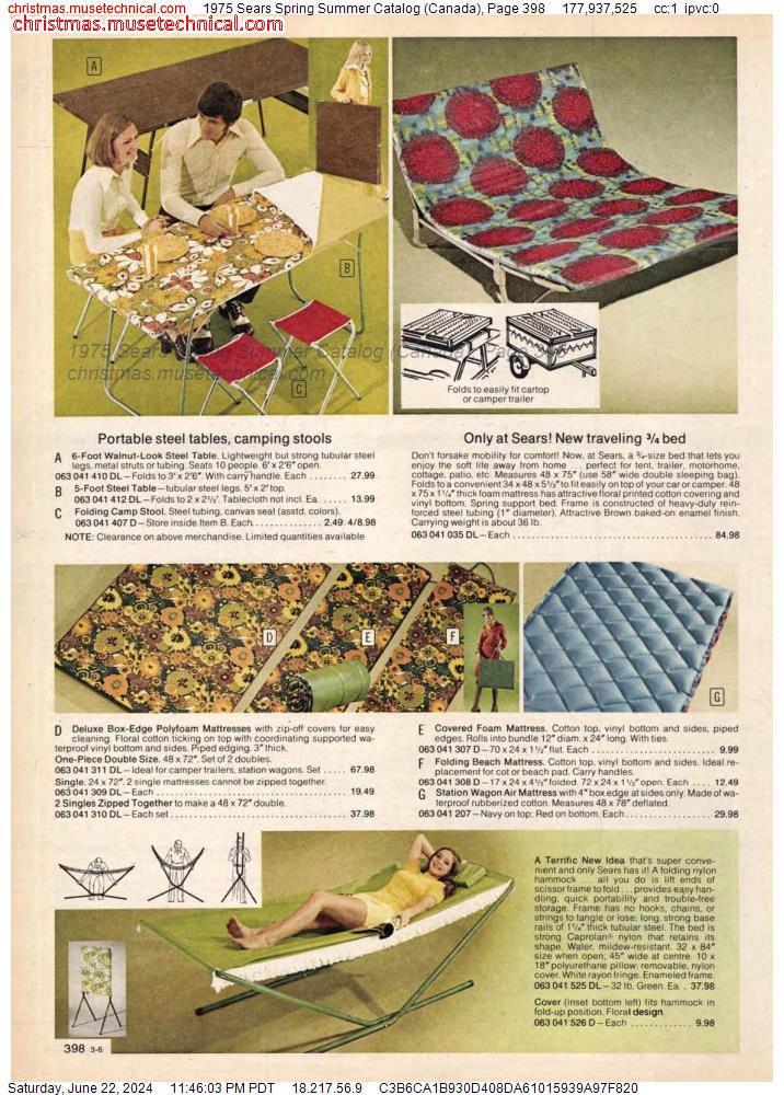 1975 Sears Spring Summer Catalog (Canada), Page 398