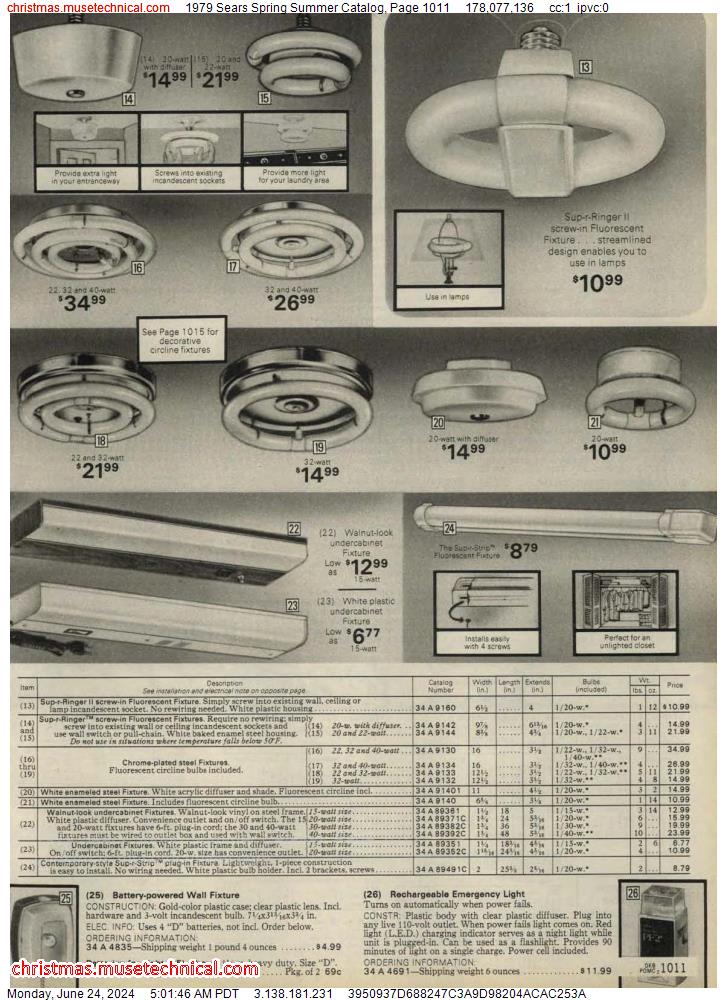 1979 Sears Spring Summer Catalog, Page 1011