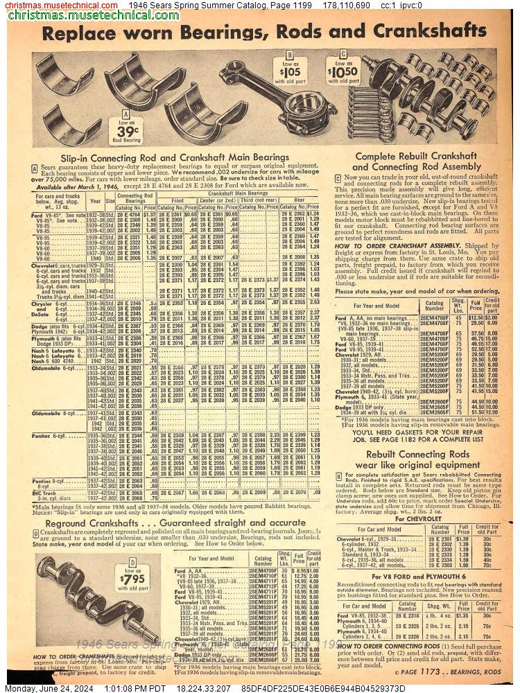 1946 Sears Spring Summer Catalog, Page 1199