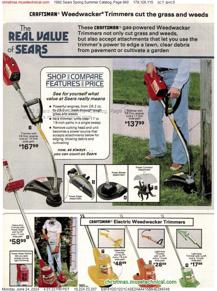 1982 Sears Spring Summer Catalog, Page 960