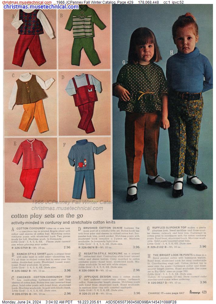 1966 JCPenney Fall Winter Catalog, Page 429