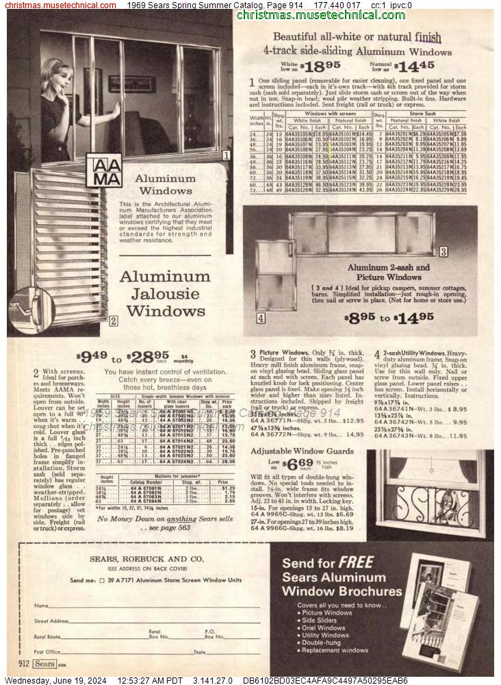 1969 Sears Spring Summer Catalog, Page 914