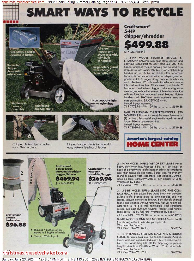 1991 Sears Spring Summer Catalog, Page 1164
