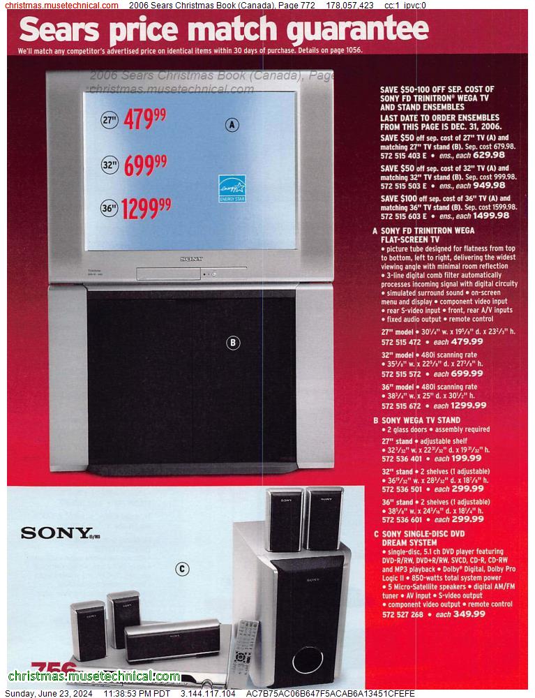 2006 Sears Christmas Book (Canada), Page 772
