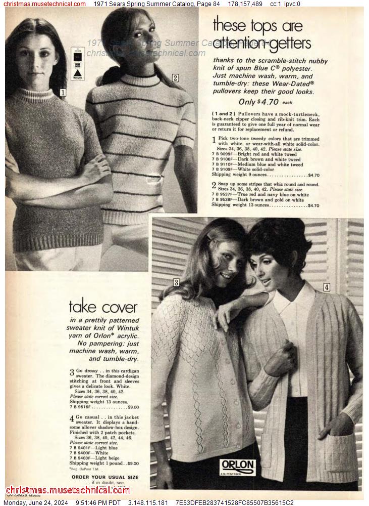 1971 Sears Spring Summer Catalog, Page 84