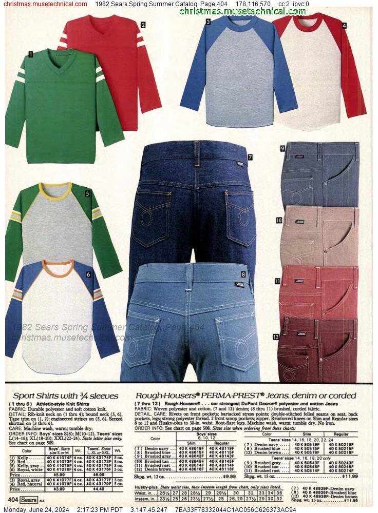 1982 Sears Spring Summer Catalog, Page 404