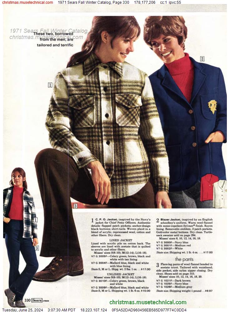 1971 Sears Fall Winter Catalog, Page 330