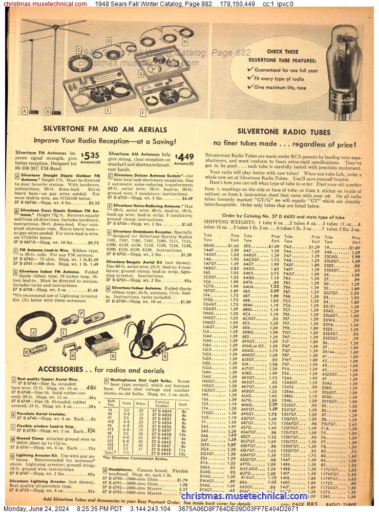 1948 Sears Fall Winter Catalog, Page 882