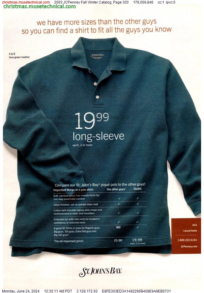 2003 JCPenney Fall Winter Catalog, Page 303