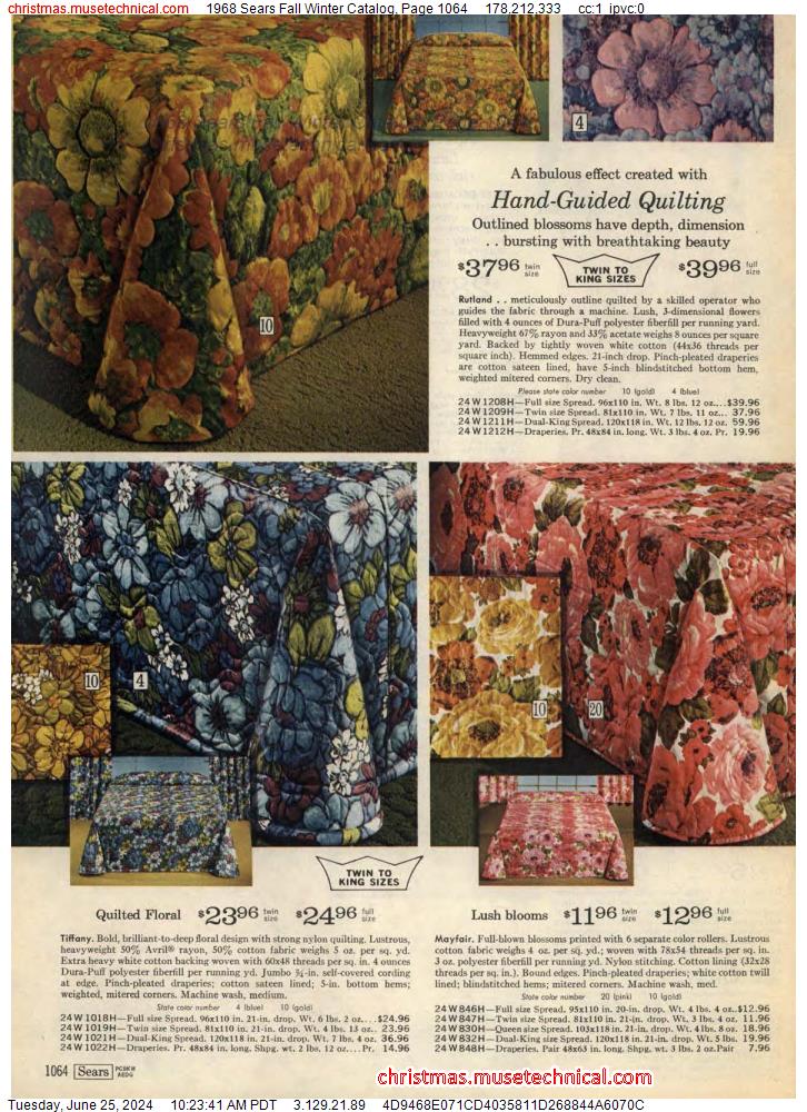 1968 Sears Fall Winter Catalog, Page 1064