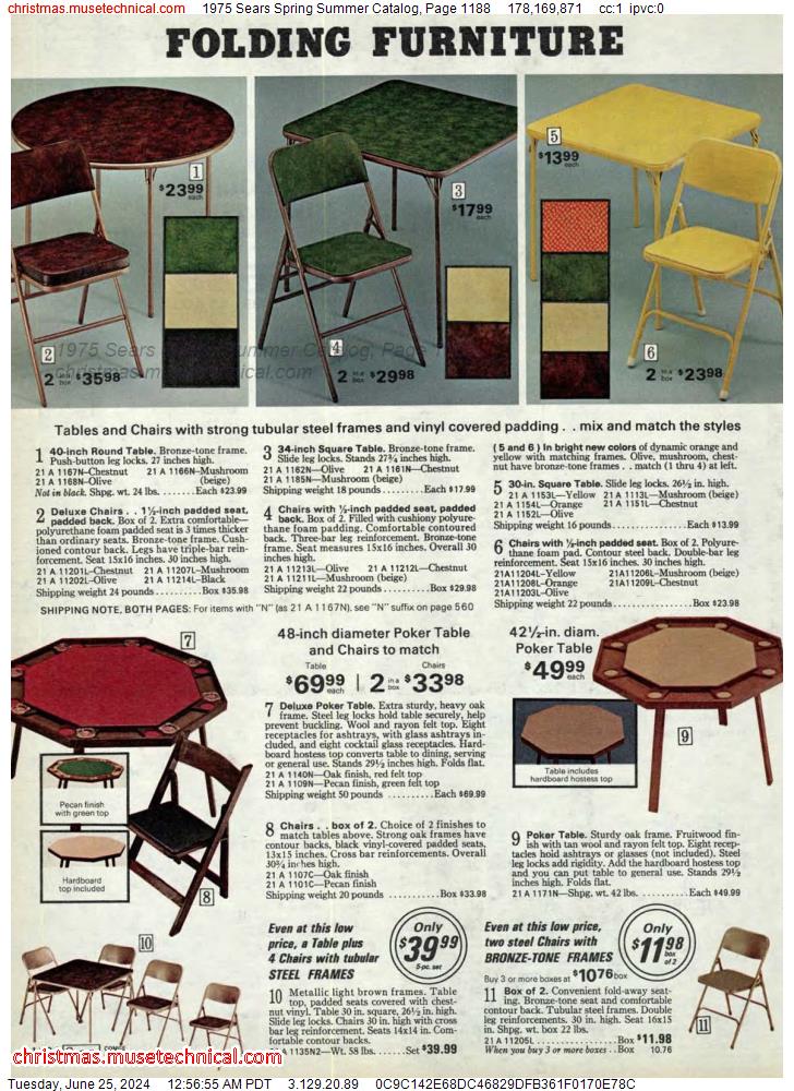 1975 Sears Spring Summer Catalog, Page 1188