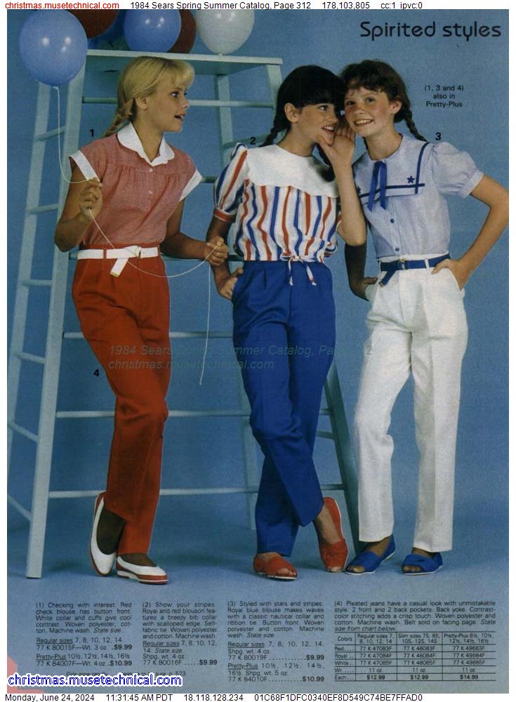 1984 Sears Spring Summer Catalog, Page 312