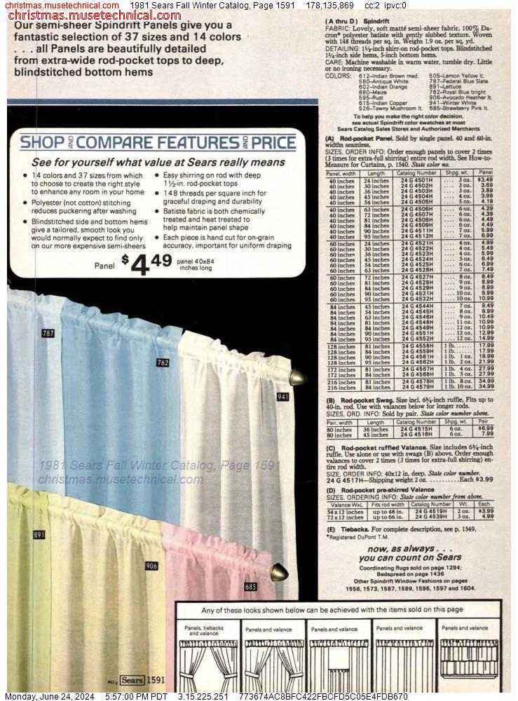 1981 Sears Fall Winter Catalog, Page 1591