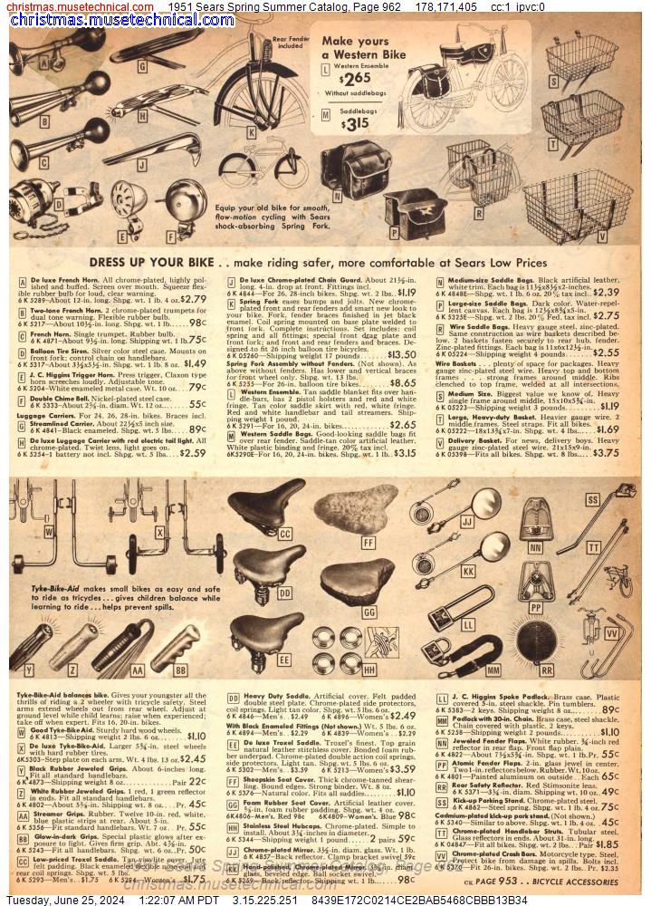 1951 Sears Spring Summer Catalog, Page 962