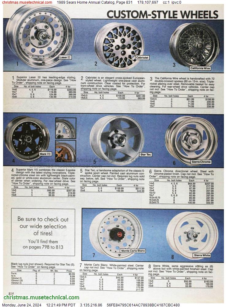 1989 Sears Home Annual Catalog, Page 831