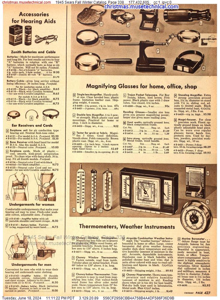1945 Sears Fall Winter Catalog, Page 338