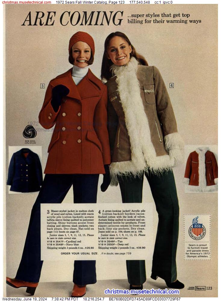 1972 Sears Fall Winter Catalog, Page 123