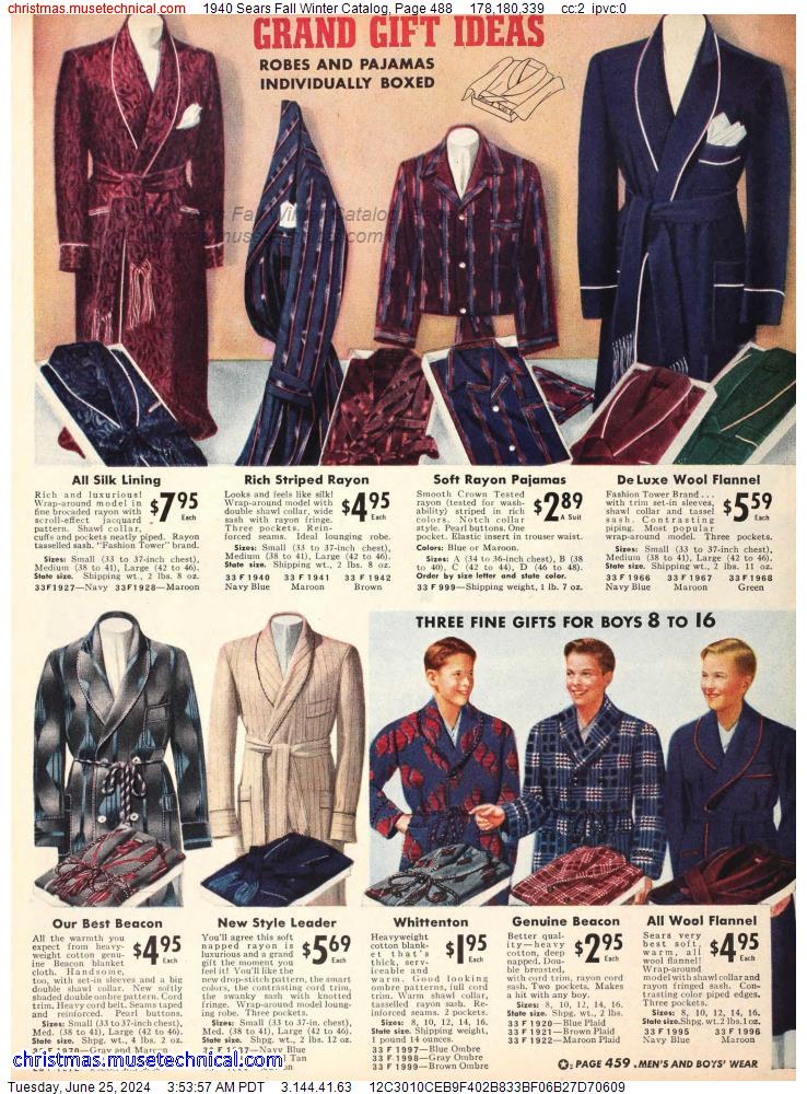 1940 Sears Fall Winter Catalog, Page 488