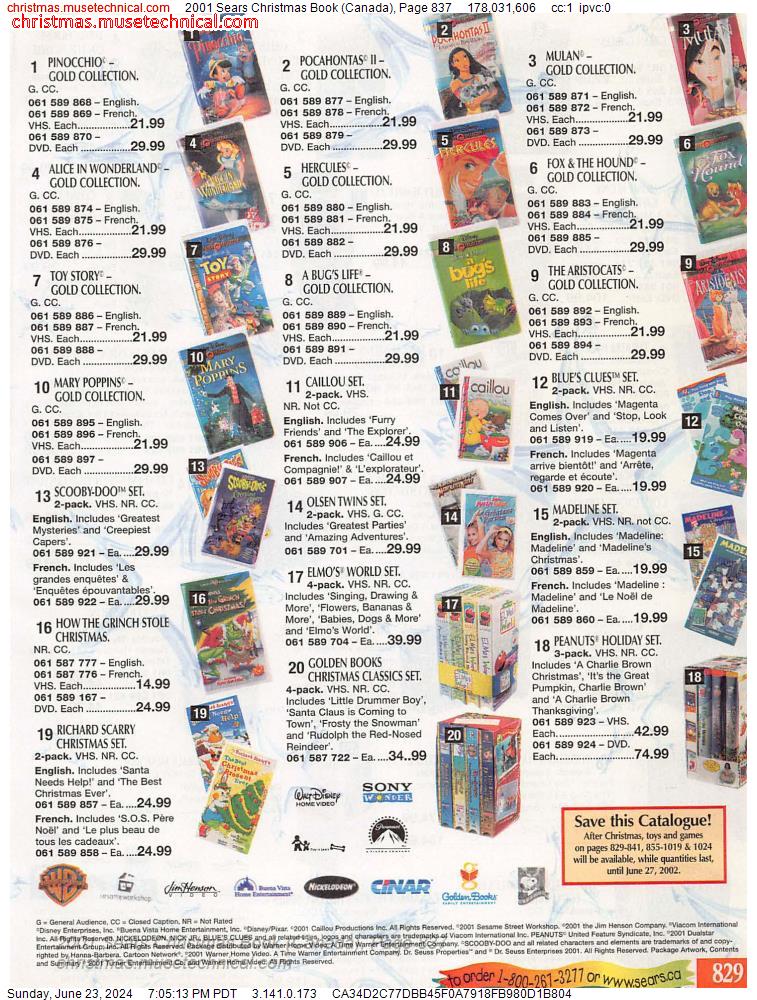 2001 Sears Christmas Book (Canada), Page 837
