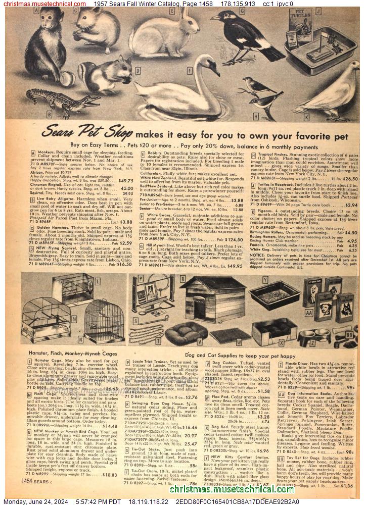1957 Sears Fall Winter Catalog, Page 1458