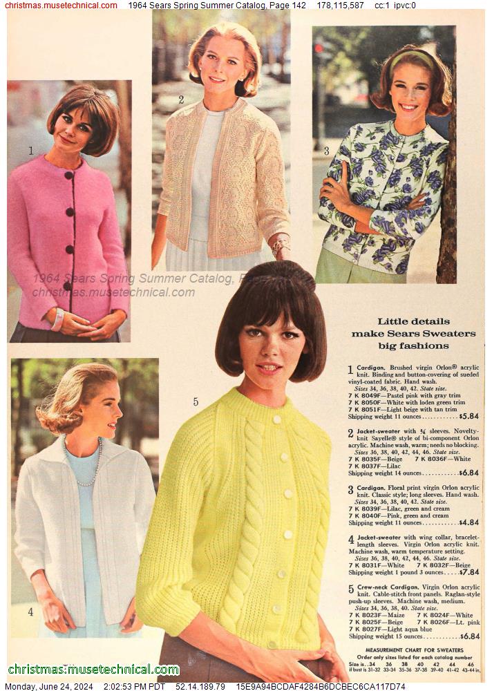 1964 Sears Spring Summer Catalog, Page 142
