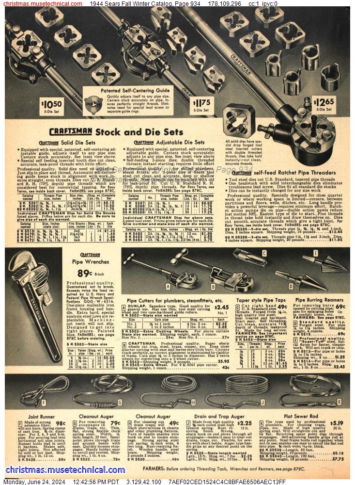 1944 Sears Fall Winter Catalog, Page 934
