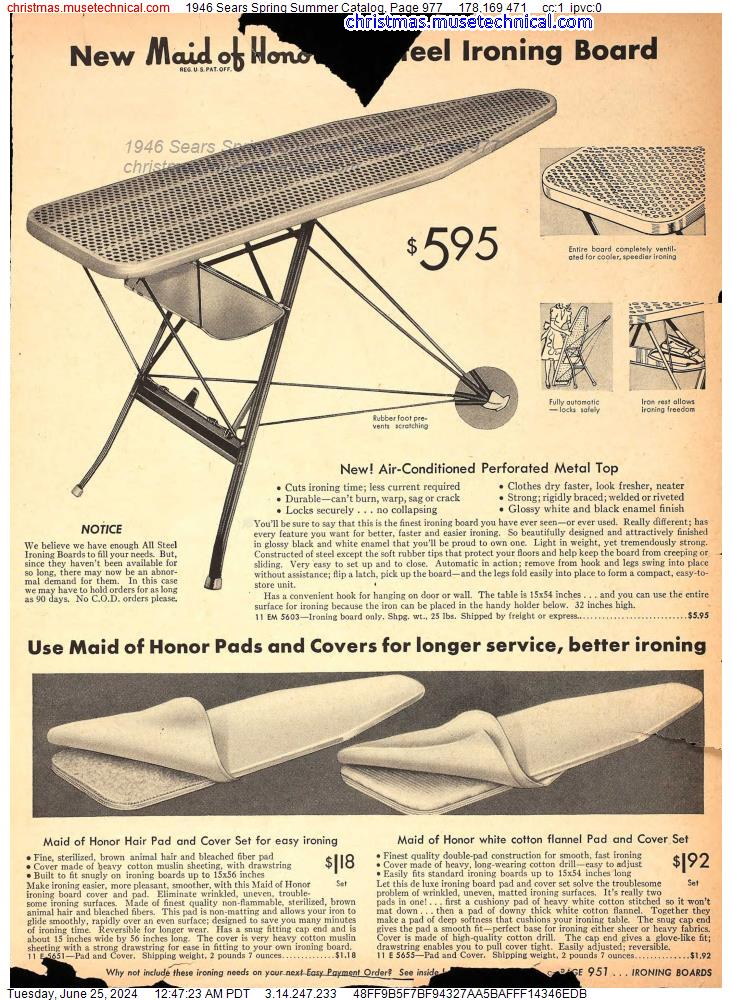 1946 Sears Spring Summer Catalog, Page 977