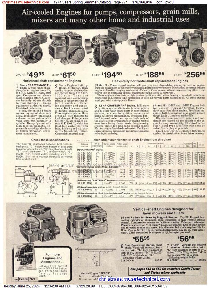 1974 Sears Spring Summer Catalog, Page 771