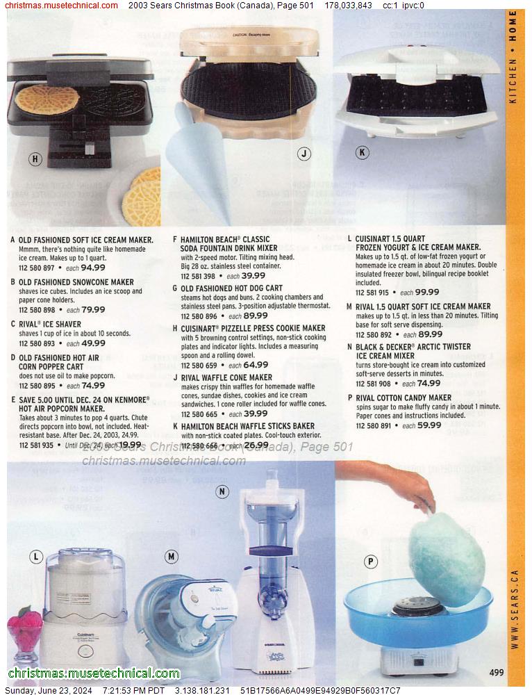 2003 Sears Christmas Book (Canada), Page 501