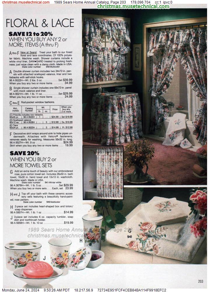 1989 Sears Home Annual Catalog, Page 203