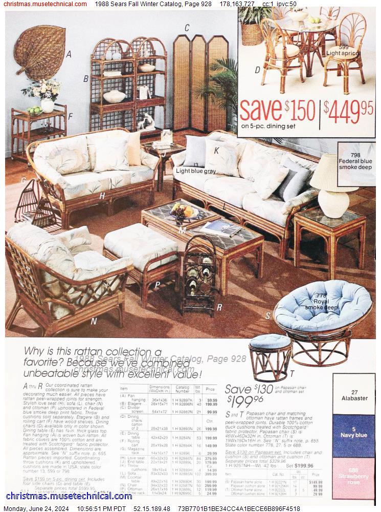 1988 Sears Fall Winter Catalog, Page 928