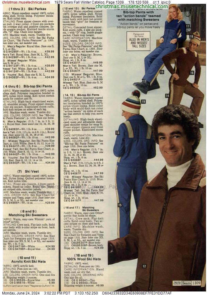 1979 Sears Fall Winter Catalog, Page 1309