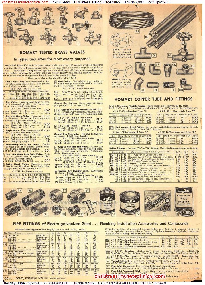 1948 Sears Fall Winter Catalog, Page 1065