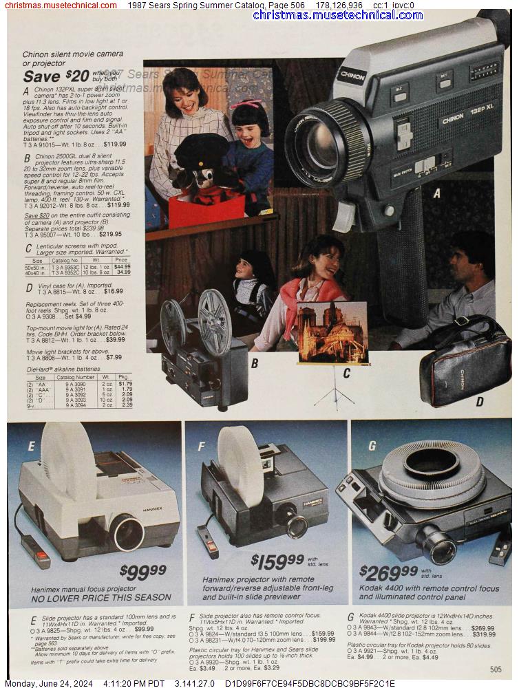 1987 Sears Spring Summer Catalog, Page 506