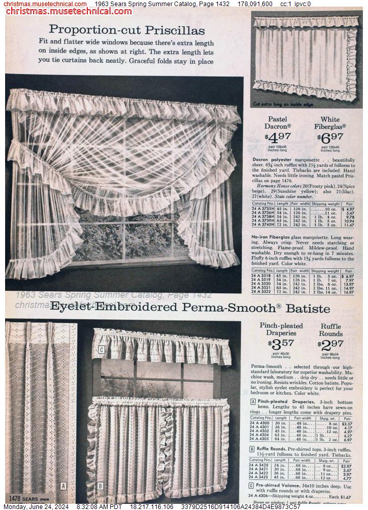 1963 Sears Spring Summer Catalog, Page 1432