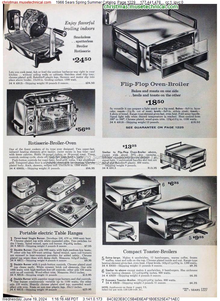 1966 Sears Spring Summer Catalog, Page 1229